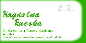 magdolna rucska business card